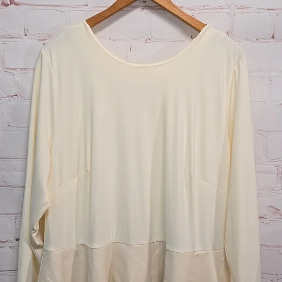 GooGoo Bar III Ruffled Two Tiered Mini Dress Sugar Cream Womens Size 2x NWT - Picture 9 of 16